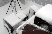 Instruments on PRE platform after snowfall