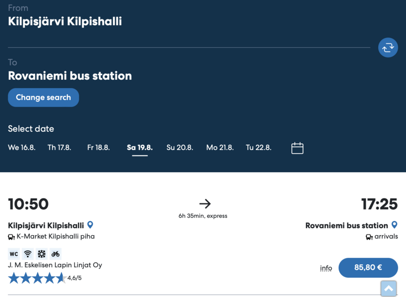 Kilpisjärvi-Rovaniemi