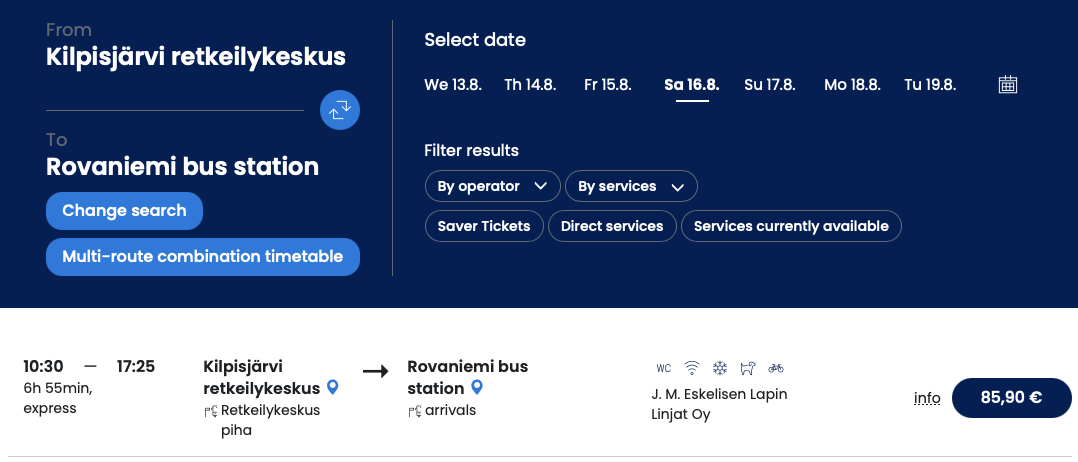 Kilpisjärvi-Rovaniemi